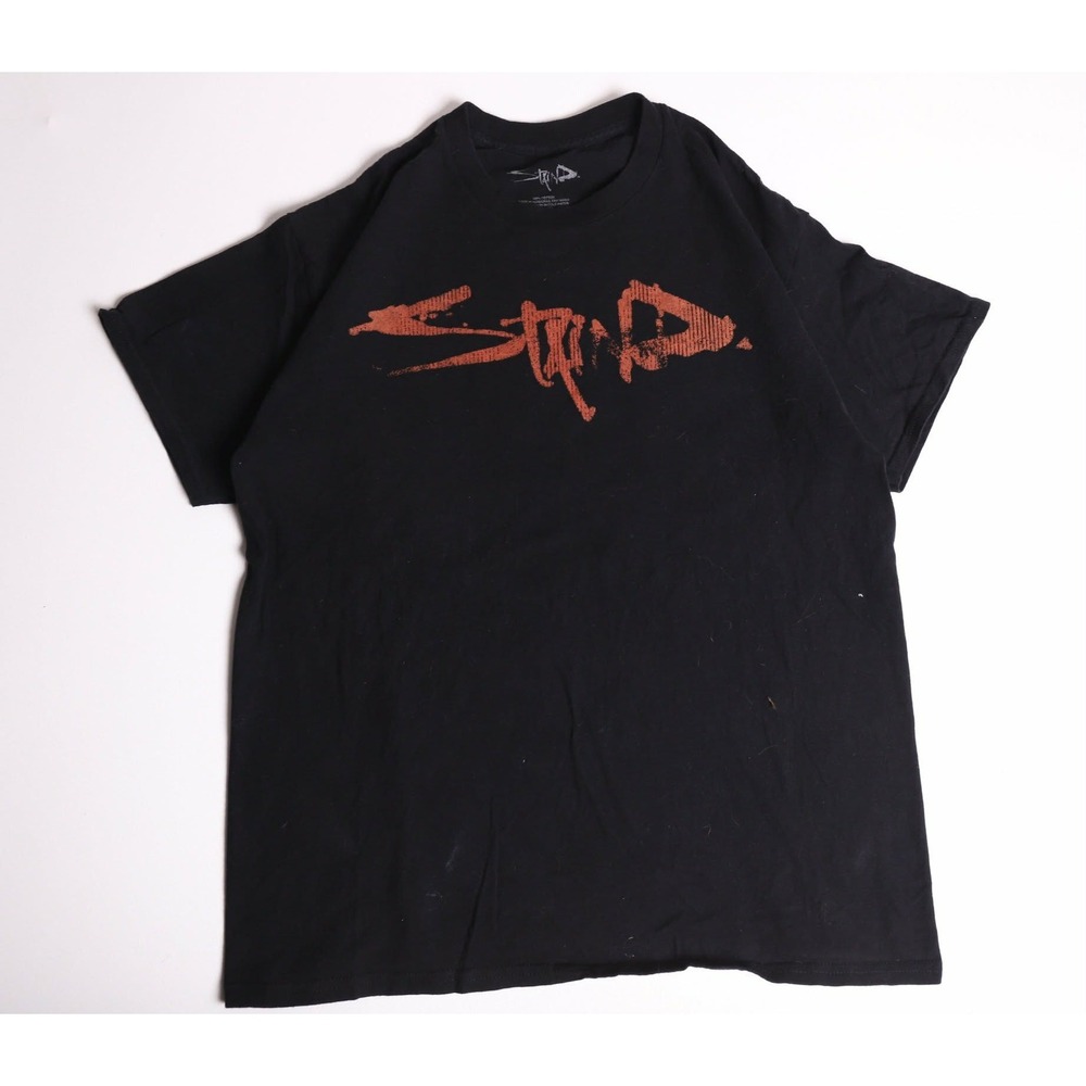 Staind Mens Fall Tour 2024 Black Graphic Concert T-Shirt Size Large